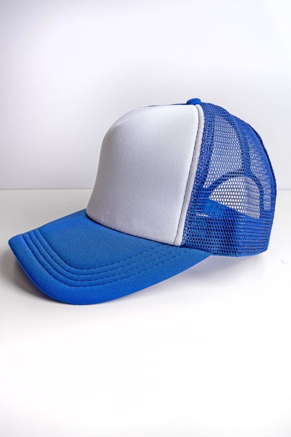 Viola Royal Blue and White Foam Front Trucker Hat Online - Image 2