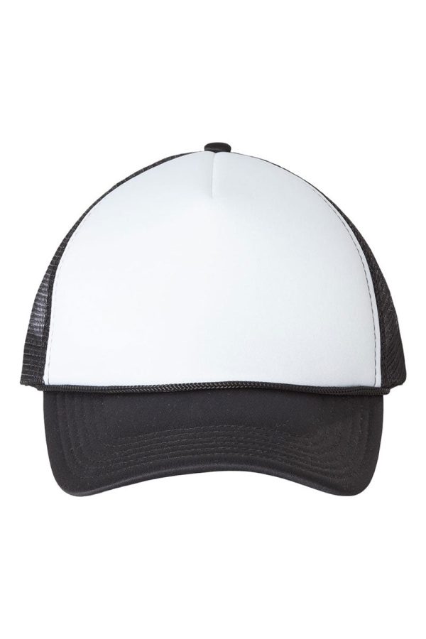 Faux Patch Pray More Worry Less Transfer Foam Mesh Back Trucker Cap Online Sale - Image 2