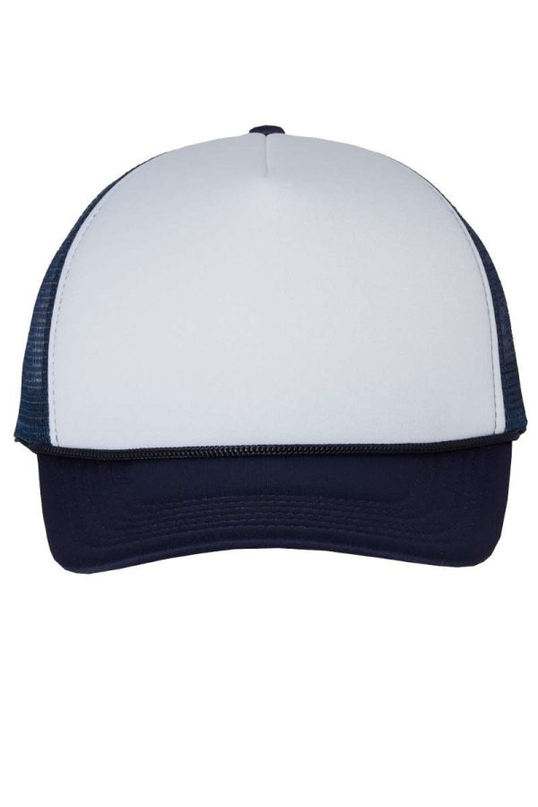 Faux Patch Pray More Worry Less Transfer Foam Mesh Back Trucker Cap Online Sale - Image 3
