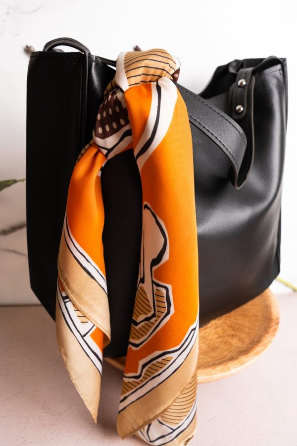 35% OFF! Orange Printed Stampede Polyester Scarf Cheap - Image 3