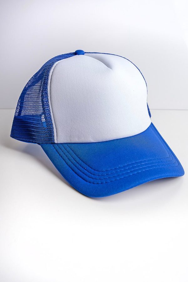 Viola Royal Blue and White Foam Front Trucker Hat Online