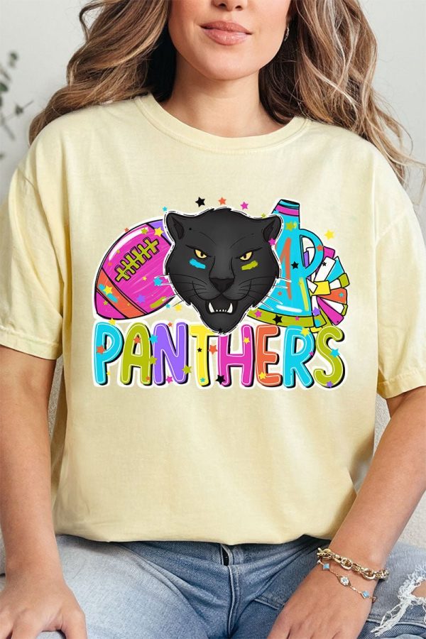 Bright Panthers Colorful Comfort Colors Adult Ring-Spun Cotton Tee For Cheap