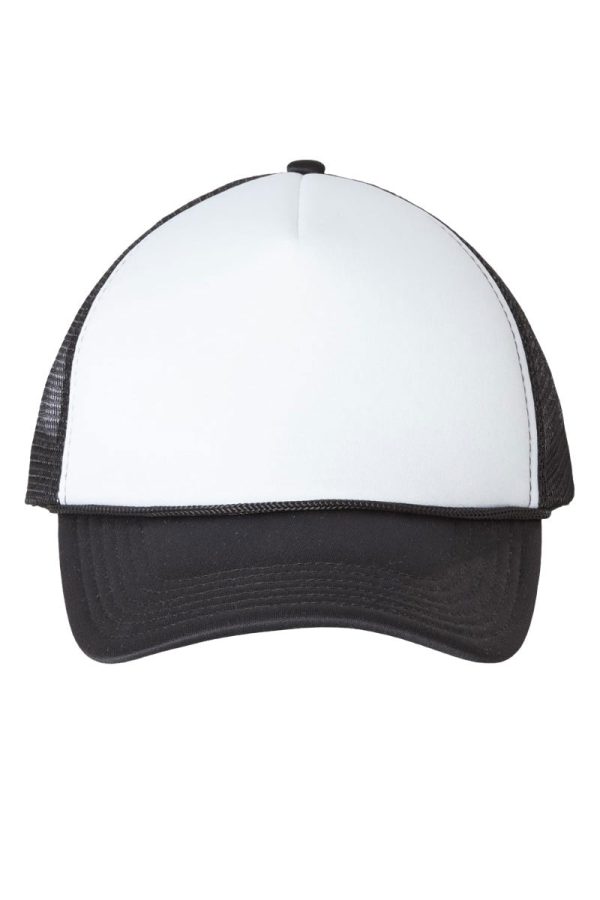 Distressed Groovy Holly Jolly Foam Mesh Back Trucker Cap Sale - Image 2