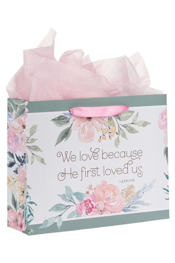 He First Loved Us Large Landscape 3-in-1 Gift Bag Set Online Sale - Image 2