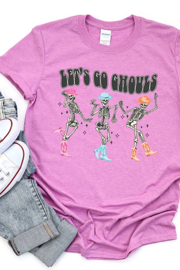 Skeleton Let s Go Ghouls Short Sleeve Relaxed Fit T-Shirt Supply