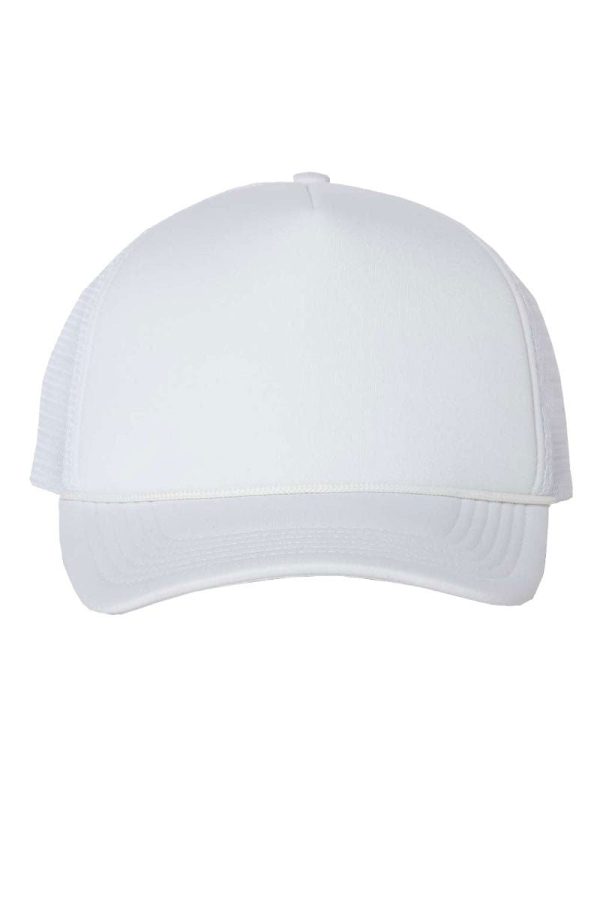 Distressed Groovy Holly Jolly Foam Mesh Back Trucker Cap Sale - Image 5