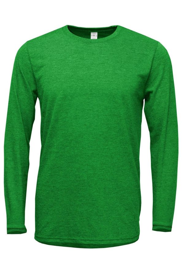 Clover Lucky Puff Vinyl Adult Soft-Tek Blend Long Sleeve Tee Cheap - Image 4