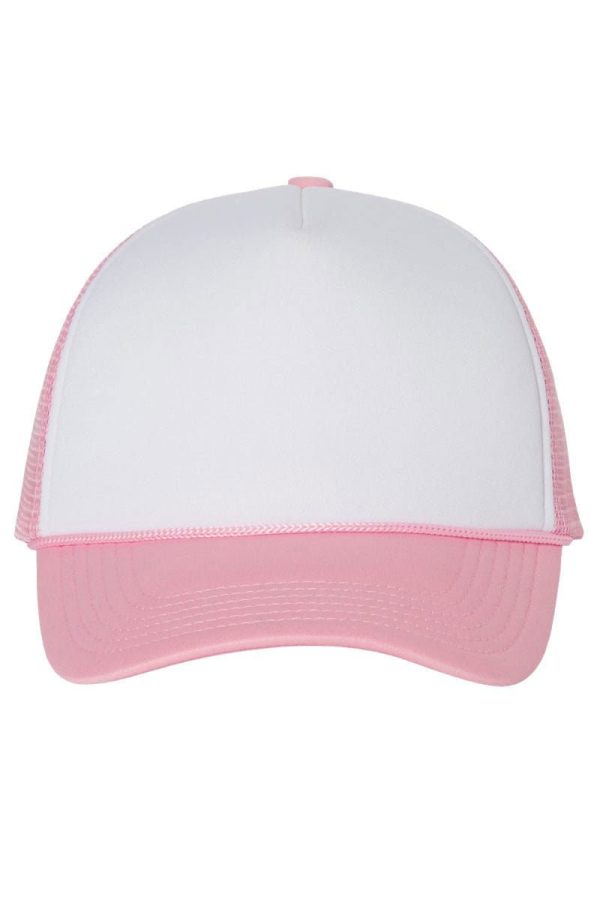 Distressed Groovy Holly Jolly Foam Mesh Back Trucker Cap Sale - Image 3