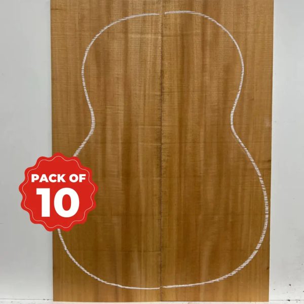Lot Of 10 , Genuine Mahogany Guitar Dreadnought Back Sets For Sale