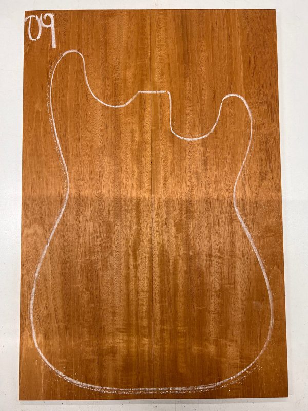 Beautiful Flame Honduran Mahogany Guitar Drop Tops 21  x 7  x 1 4  #09 For Cheap