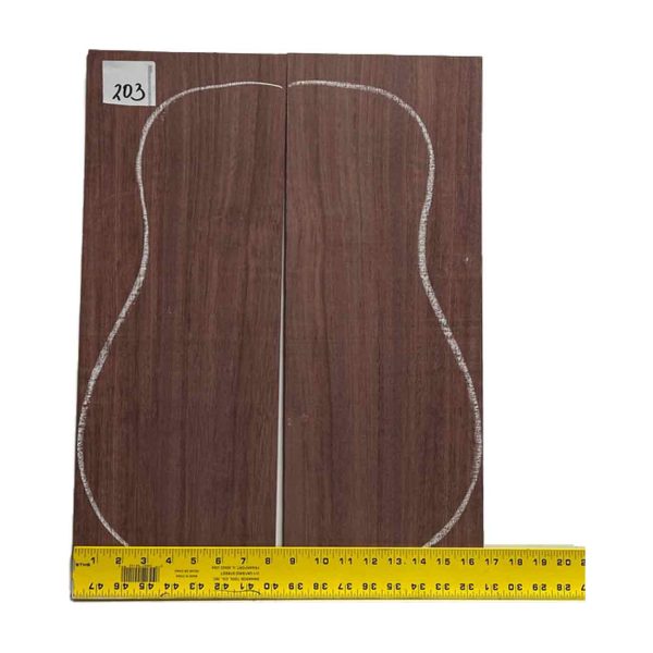 Purpleheart Dreadnought Guitar Back & Side Set #203 For Sale - Image 2