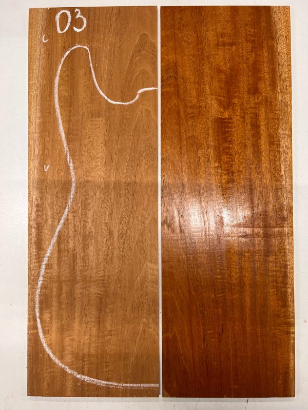 Beautiful Flame Honduran Mahogany Guitar Drop Tops 21  x 7  x 1 4  #03 Sale - Image 3