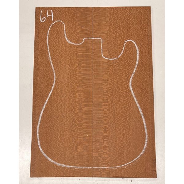 Leopardwood Bookmatched Guitar Drop Tops 21  x 7-1 4  x 1 4  #64 Online - Image 2